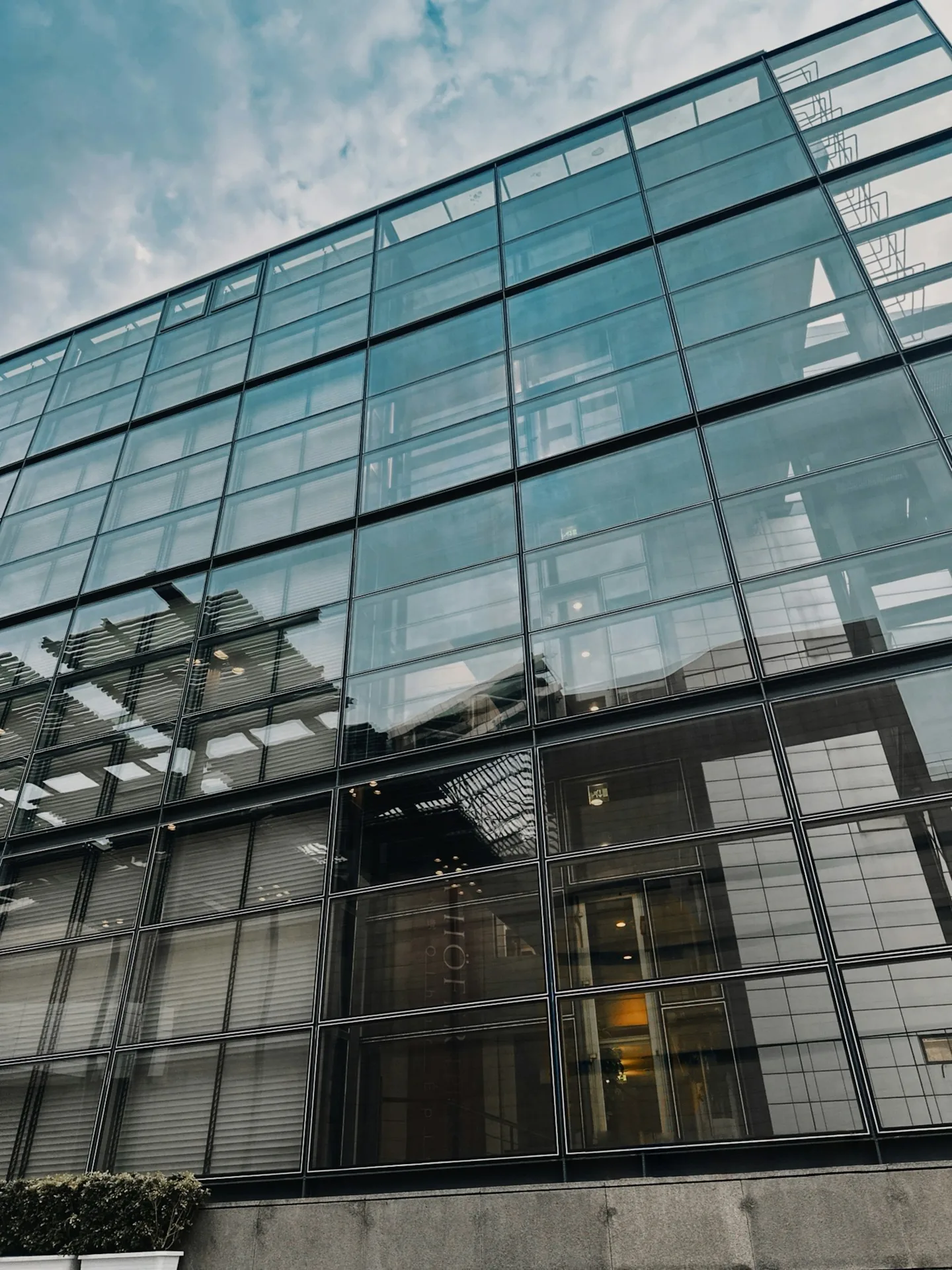 Glass-clad office building